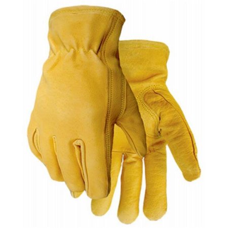 LUCAS JACKSON Buffalo Grain Leather Mens Glove; Medium LU833915